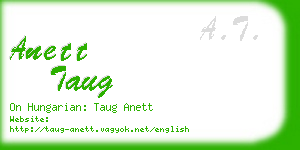 anett taug business card